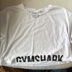 Gymshark White Tee with Black Logo